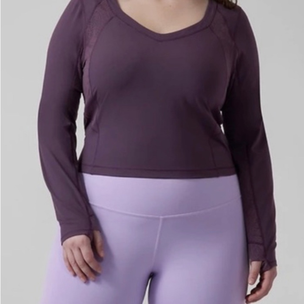 Athleta Shanti Lace Top - Plus Size (3x) Eggplant Purple